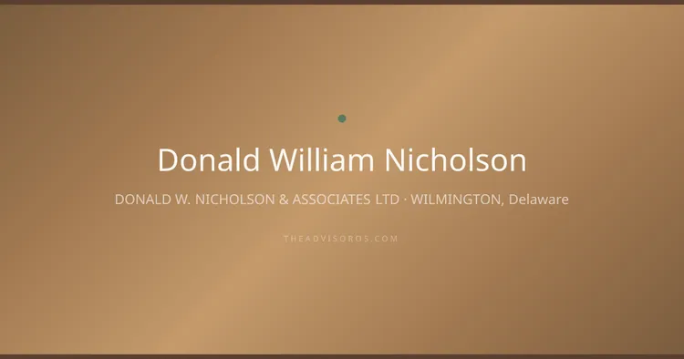 DONALD WILLIAM NICHOLSON