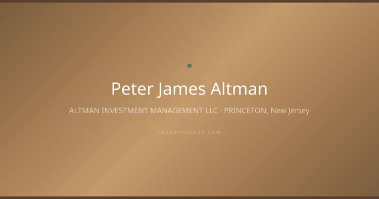 PETER JAMES ALTMAN
