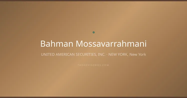 BAHMAN MOSSAVARRAHMANI