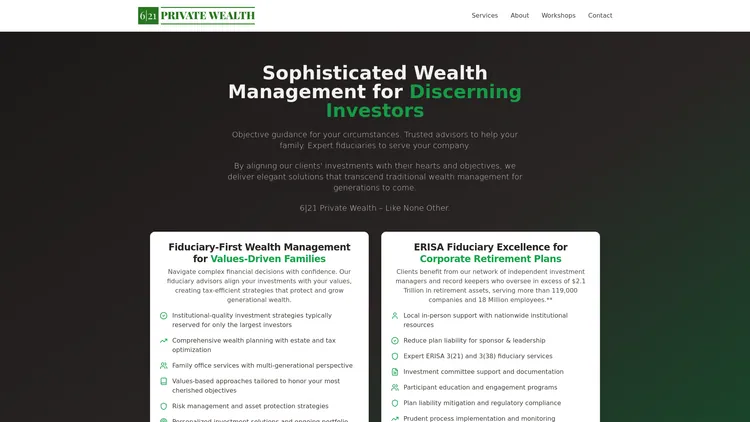 6|21 Private Wealth logo