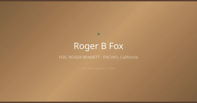 ROGER B FOX
